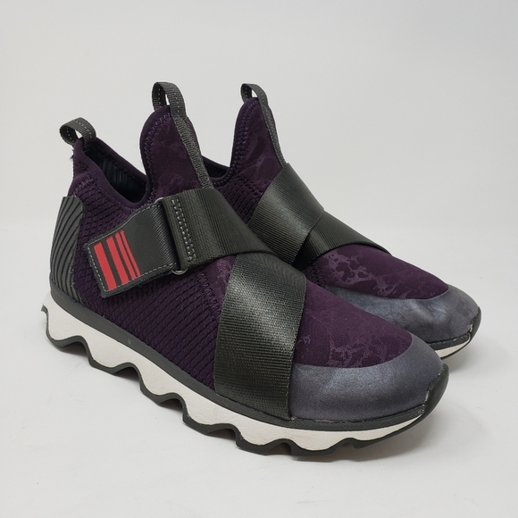 Sorel Kinetic Sneak Dark Plum Purple NL3374 Sneakers Size 8.5 - Picture 1 of 9